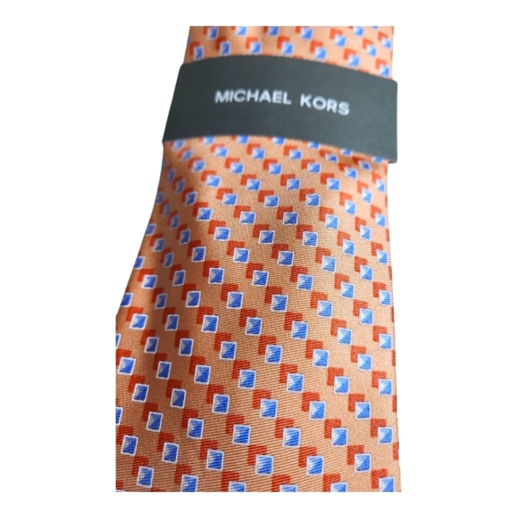 Michael Kors peach color Patterned Men's Tie new - Picture 2 of 5